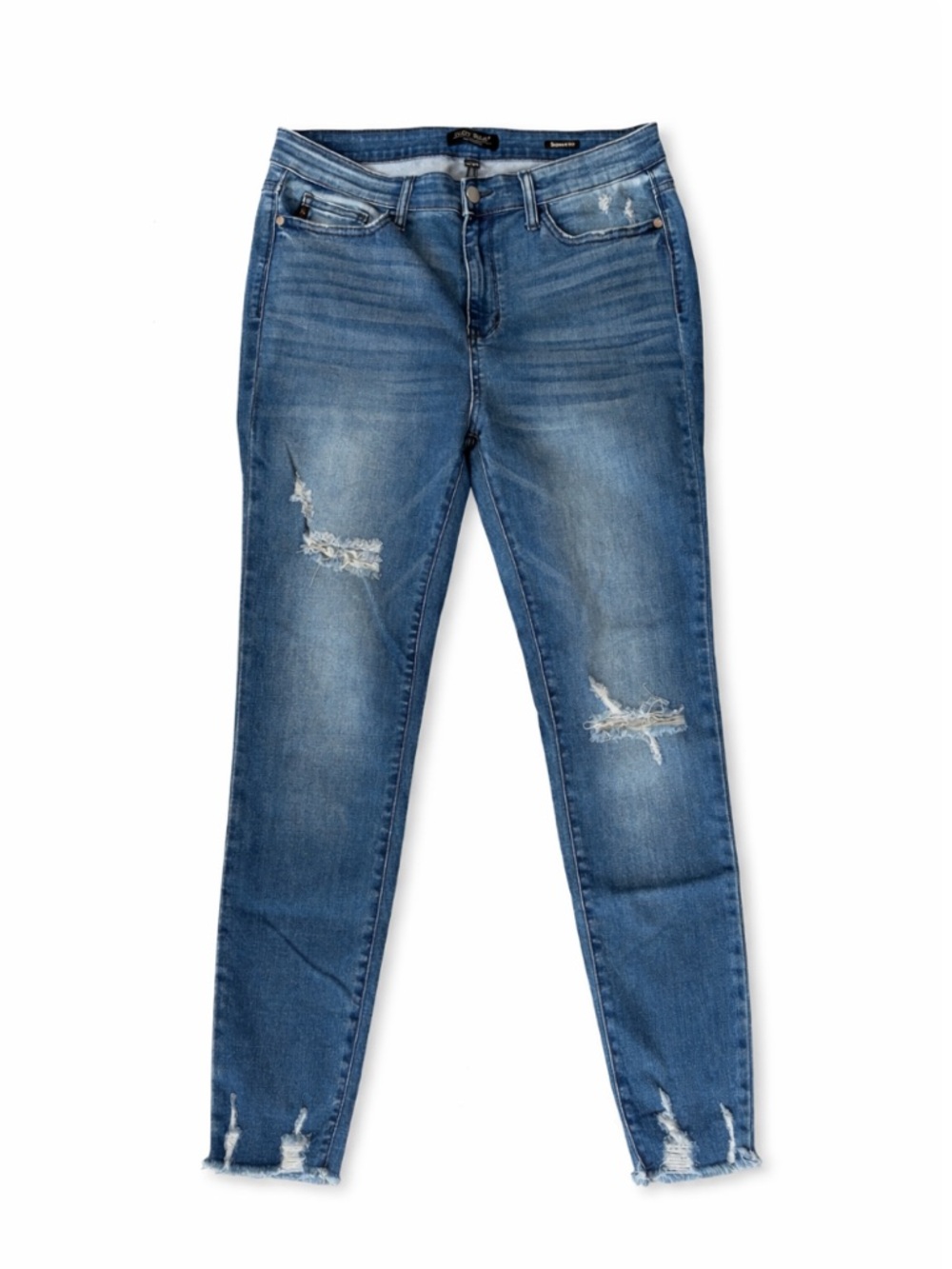 Judy Blue Distresses Skinny Fit Stretch Jeans.